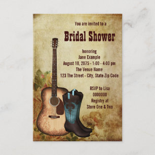 Invitation Fête de Mariage de Cowgirl Rustique