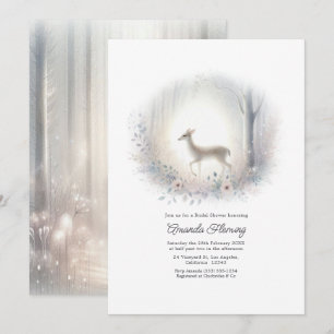 Invitation Fête de mariage de la forêt enchantée avec cerf