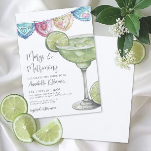 Invitation Fête de mariage de Margarita à l'aquarelle