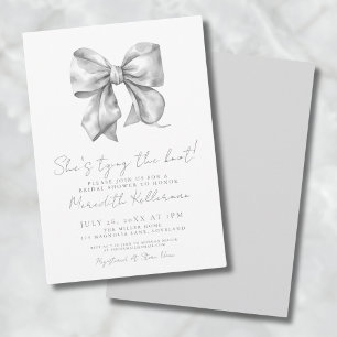 Invitation Fête de mariage élégante avec un nœud