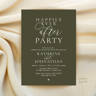 Invitation Fête de Mariage Élégante et Moderne, Heureux Pour