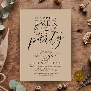 Invitation Fête de Mariage Élégante et Moderne, « Joyeux À To