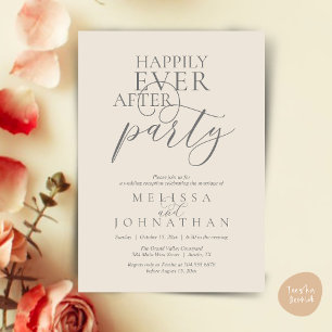 Invitation Fête de Mariage Élégante et Moderne, « Joyeux Pour