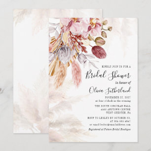 Invitation Fête de mariage en terre cuite botanique avec herb