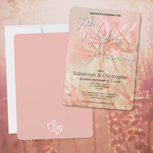 Invitation Fête de mariage et d'anniversaire de mariage Orang