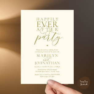 Invitation Fête de mariage et dîner de fugue amoureuse pour t
