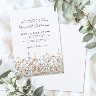 Invitation Fête de mariage floral de fleurs sauvages botaniqu