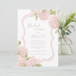 Invitation Fête de mariage Floral Élégant Rose Hydrangea
