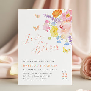 Invitation Fête de mariage floral fantaisiste