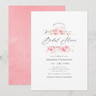 Invitation Fête de mariage géométrique de printemps Fleur de