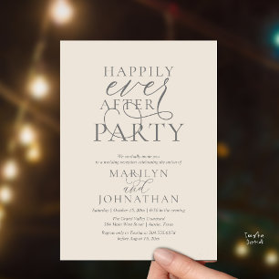 Invitation Fête de Mariage Happily Ever After, Dîner de Maria