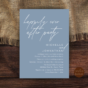 Invitation Fête de Mariage Happily Ever After, Mariage Minima