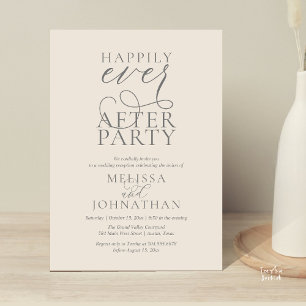 Invitation Fête de Mariage Happily Ever After, Réception de M