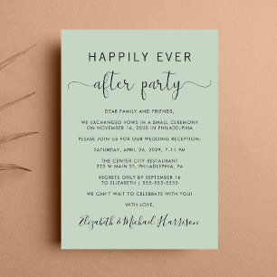 Invitation Fête de mariage heureuse pour toujours réception d
