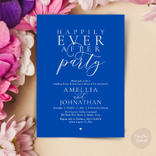 Invitation Fête de Mariage "Heureux à Tout Jamais" Dîner de M