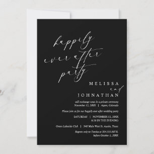 Invitation Fête de Mariage Heureux Pour Toujours, Dîner de Fu