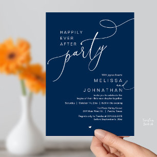 Invitation Fête de Mariage Heureux Pour Toujours, Dîner de Ma