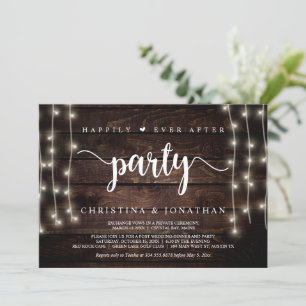 Invitation Fête de Mariage heureux pour toujours, Guirlandes