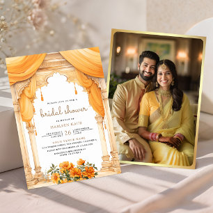 Invitation Fête de mariage hindou sud-indien aux fleurs de so