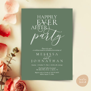 Invitation Fête de Mariage « Joyeux À Tout Jamais », Mariage