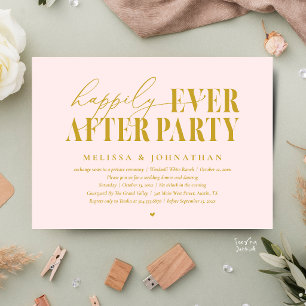Invitation Fête de Mariage 'Joyeux Pour Toujours', Réception