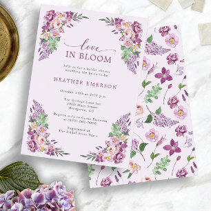 Invitation Fête de mariage Lavender Love