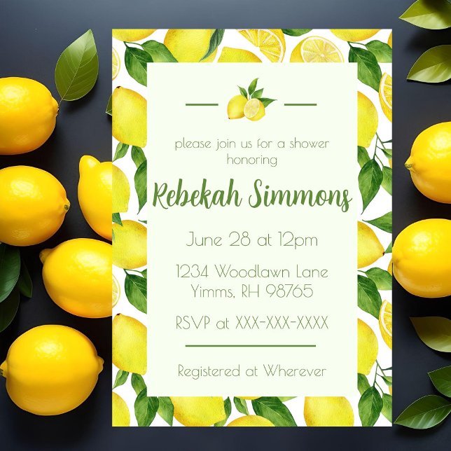 Invitation Fête de mariage Lemon (Créateur téléchargé)