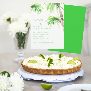 Invitation Fête de mariage Lime Green Palm Tree