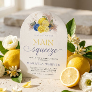 Invitation Fête de mariage Main Squeeze Lemon Méditerranéen
