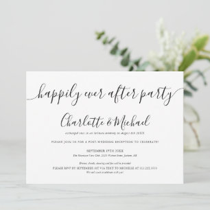 Invitation Fête de Mariage Mariés à tout jamais Élitement