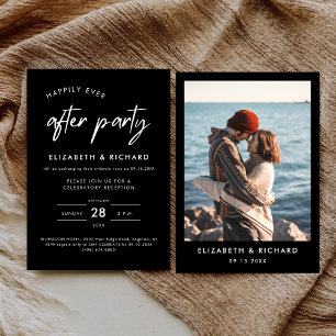 Invitation Fête de Mariage Minimaliste Happily Ever After