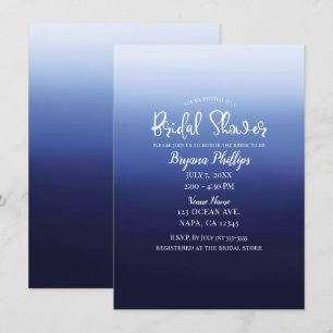 Invitation Fête de mariage minimaliste moderne bleu océan mar