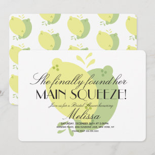 Invitation Fête de mariage Moderne Citronnade Rose Citron Lim