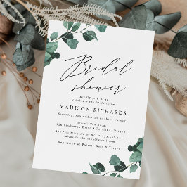 Invitation Fête de mariage Moderne Eucalyptus Verdure