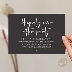 Invitation Fête de Mariage Moderne pour un Après-Toujours Heu