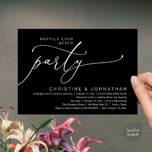 Invitation Fête de Mariage "Pour toujours heureux", Dîner de 