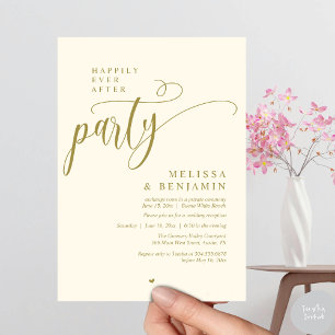 Invitation Fête de Mariage, Réception Moderne Minimaliste