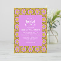 Fête de mariage rétro moderne Fleurs Violettes et