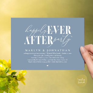 Invitation Fête de mariage Romance Mariage heureux pour toujo