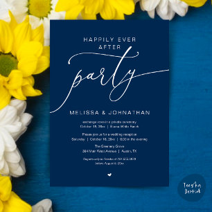 Invitation Fête de mariage romantique pour toujours après