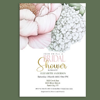 Invitation Fête de Mariage Rose Pivoine Rosé