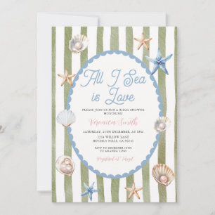 Invitation Fête de mariage Seashell Tout ce que je vois est A