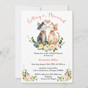 Invitation Fête de mariage sur le thème des chats mignons