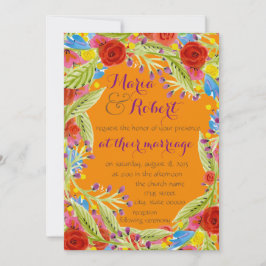 Invitation Fête de mariage Tangerine