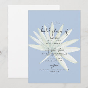 Invitation Fête de mariage Tropical Frond Menthe et Bleu