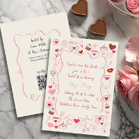 Fête de mariage Whimsical Doodle Saint-Valentin