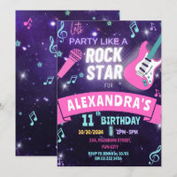 Fête De Musique Comme Une Fille Rock Star Annivers