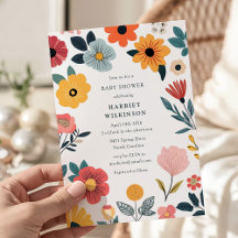 Fête de naissance bébé au thème floral moderne et 