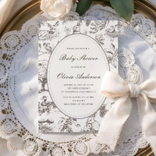 Invitation Fête de naissance bébé avec impression générale de