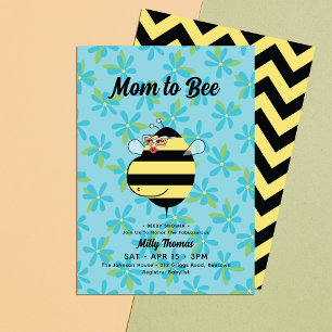 Invitation Fête de naissance de bébé abeille enceinte avec de